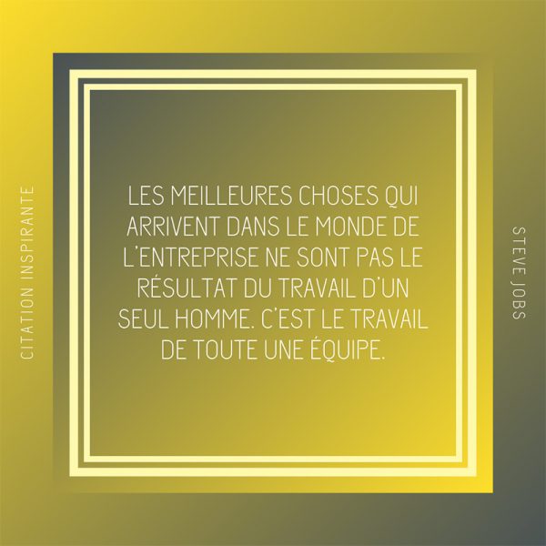 Vos enjeux de chef d'entreprise organisation Citation Steve Job MEli Business
